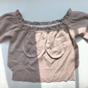 Off the shoulder boob top